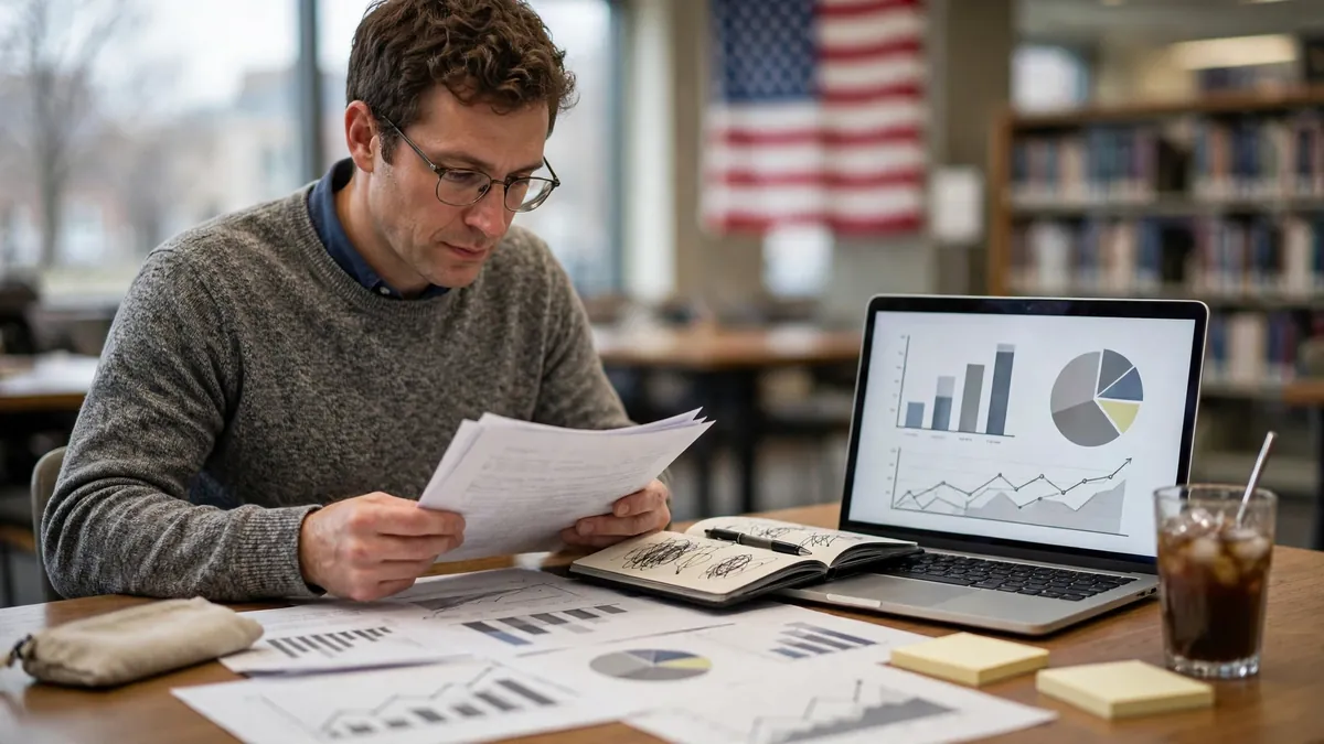 Ohio voter reading official campaign finance filings for Gary Click campaign finance guide