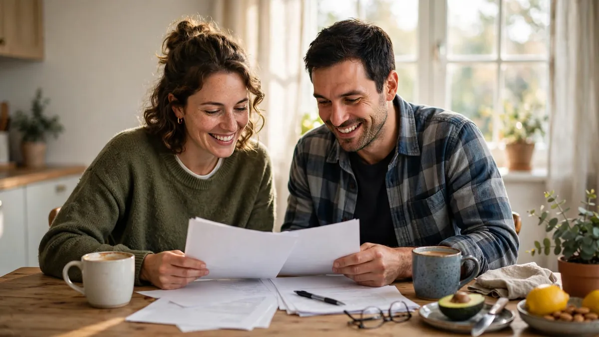 Unmarried couple reviewing legal documents together — understanding legal rights for modern partnerships
