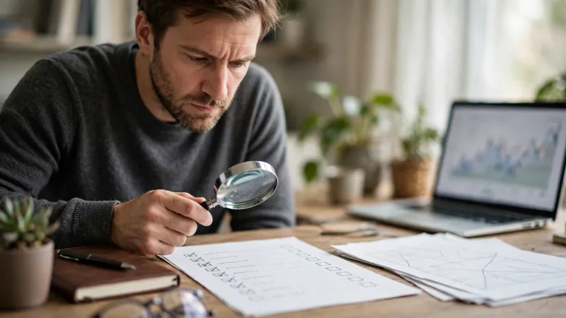 Investor doing due diligence on RCO Finance potential returns with a risk checklist